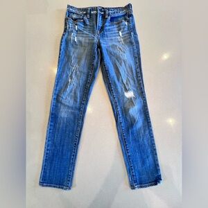 J. Crew Stretch Distressed Toothpick Jeans Sz 27